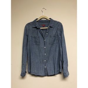 Chambray Denim Button Down Shirt Merona